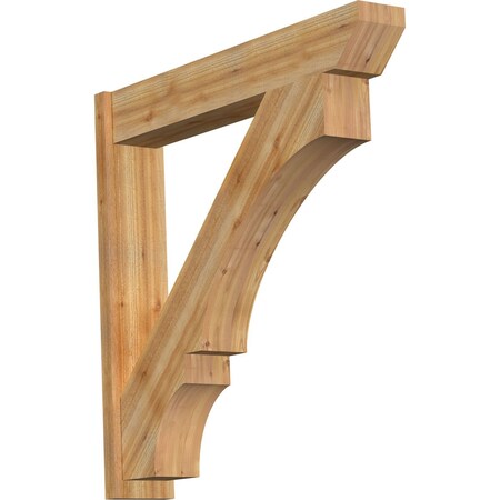 Ekena Millwork Balboa Slat Rough Sawn Outlooker, Western Red Cedar, 8"W x 46"D x 46"H OUT08X46X46BOA06RWR